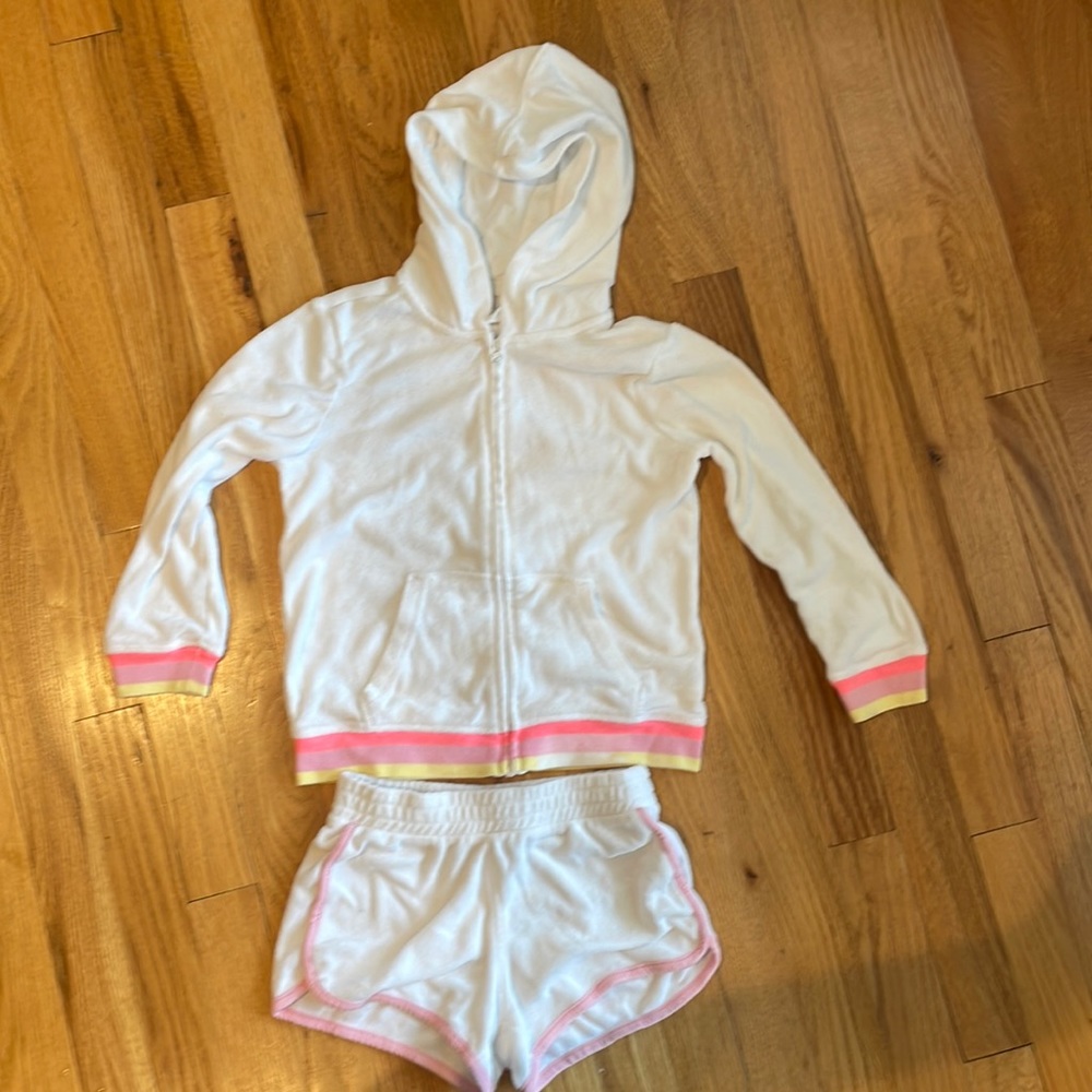 Gymboree Girls terry Zip up and Short set